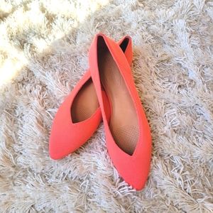 Corso Como Julie Knit Flats Orange Coral 9.5 Brand New